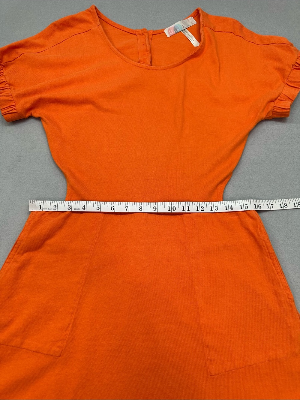 Free People Women's Orange Short Sleeve Casual Dress - Picture 6 of 8